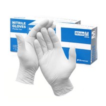 글러브트리 식품용 니트릴 고무 장갑 화이트 100매, S