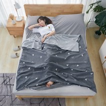 휴대용 호텔 침낭 여행용 숙박 초경량 침대 라이너 시트 이불 침대커버, F 80x210cm, I 러빙홈