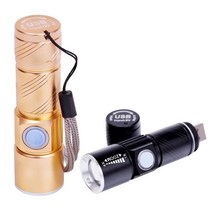쭈bapha_LED USB 미니 줌 라이트 랜턴 손전등 후레쉬 Q5칩 탐조등 서치 써치 캠핑 등산 써등♥LtMS, ♥LtMS골드