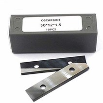 OSCARBIDE 카바이드 인서트 커터 50x 12 x 1.5mm 10개 50mm(2인치) 2 엣지 나이프 스크레이퍼 목공 목재 표면 그루버 나선형 대패 헤드 핸드 홀드 스크레이퍼