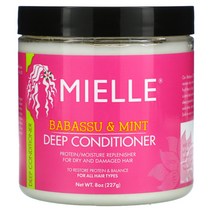 Mielle 딥 컨디셔너 모든 모발용 바바수 & 민트 8 oz(227 g)