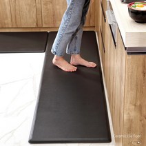 PVC 두꺼운 주방 쿠션 매트 특대 18mm 싱크대 미끄럼방지 발매트, 그레이