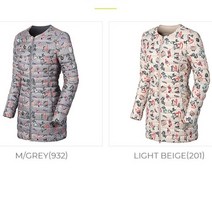 여성 프린트 경량 긴기장 다운..6G82001