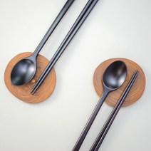 옻피움 국내산 수공예 천연 옻칠 나무 고급선물 수저세트 외국인선물 VIP선물, 주합칠, 2인 세트