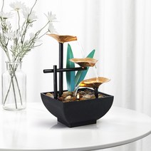 미니 실내 LED 조명 분수대 천연가습기 베란다 인테리어 분수 3종, 02