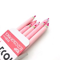 에코아이 색종이 색연필 10개입 친환경 색연필 친환경 문구, 하늘