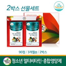 청소년 종합 영양제 멀티 비타민 앤 미네랄 초등 수험생 중학생 고등 학생 고3 어린이 주니어 성장기 초유 홍삼 DHA 유산균 아연 비오틴 복합 건강 기능식품, 2통