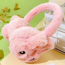 여자를위한 부드러운 플러시 따뜻한 귀마개 헤어 밴드 귀 어린이 여자 겨울 만화 귀여운 야외 감기 보호 귀 머프 커버