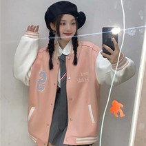 MOSAIRATION학원풍 야구복 봄 여성 여성복 코디 캐주얼 자켓 카디건 아우터 러쉬 야구점퍼