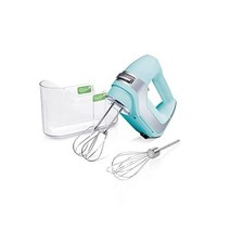 해밀턴비치 Professional 5-Speed Electric 핸드블렌더 with High-Performance DC Motor Slow Start Snap-On Storage, Mint