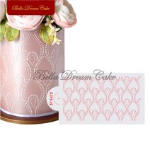 꽃 반지 패턴 케이크 스텐실 플라스틱 케이크 테두리 스텐실 DIY 드로잉 레이스 템플릿 케이크 MoldCake 장식 도구 Bakeware