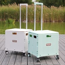 팩앤롤 디럭스 접이식 핸드카트 쇼핑 장바구니 캐리어, 민트, 팩앤롤디럭스 민트