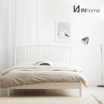 인홈 세라 수납 원목 침대 프레임, 서랍형, 퀸_네츄럴, 7존포켓매트리스