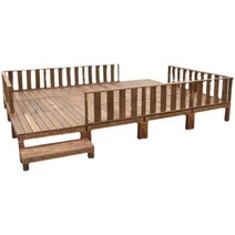 평상 마루 조립식 야외 테이블 옥상 정원 정자 주택, 100 x 40 x 36cm