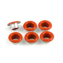 신발 가방 의류 가죽 벨트 모자용 5mm 금속 구멍 와셔 공예 수리 그로멧 라운드 아이 링 100 세트, Orange