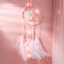 후우링 풍경 풍령 소녀마음 보충함 허탕을 쳐 포획몽 그물 재료 DIY 숲 장식 방 작은 악세사리 행거 492405376, 꽃 모양 후크램프 있음