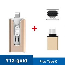 [해외] USB메모리 OTG USB 플래시 드라이브 폰 11X7 8 6 XS XRIPADIOS안 드 로이드PC 펜 드라이브 128 기가 바이트 64 기가 바이트 32 기가 바이트, 128GB Y12-USB2.0-G-Type-c