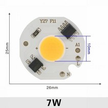LED 조명 바 LED 3W 5W 7W 9W COB 칩 램프 220V 스마트 IC 필요 없음 드라이버 홍수 빛 스포트 라이트에 대, Cool White_6 PCS