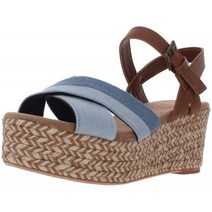 TOMS 워먼즈 버드나무 가죽 플랫폼 플랫폼 샌들 네이비 9.5 미디엄(B M) 플랫폼 & 웨지