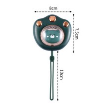 화목난로 연통 캠핑 가정용 화덕 소각로휴대용 USB 손 따뜻하게 귀여운 고양이 발 발톱 모양 알루미늄 합금, 02 green
