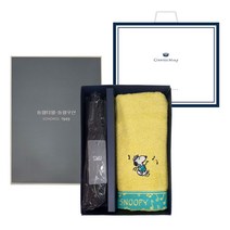 송월우산 휴대용 3단컬러 스누피 뮤직 코마사 수건 2p세트