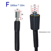 압력 와셔 워터 스프레이 건 노즐 자동차 세탁기 제트 워터 건 랜스 패트리어트 포틀랜드 허스키 해머 플렉스 압력 와셔, 6.Faip Hose 10m