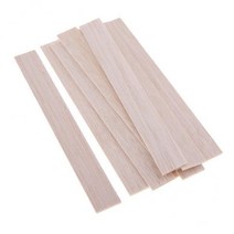 QDY 2x 천연 발사 나무 스트립 어린이 나무 보트 모델 DIY, 10 조각 150mm
