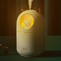 귀여운 고양이 야옹이 냥냥이 캐릭터 1인용 가습기, 민트