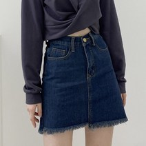 (세일) 언발 컷오프 데님 미니스커트 D2502