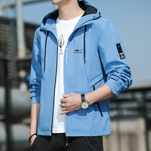 남성 후드집업 자켓 체크 바람막이 점퍼 빅사이즈 재킷 남자후드집업 인박카003