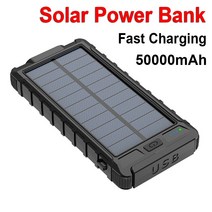 전기차 배터리 충전기태양광 발전 은행 50000mah 충전기 빠른 충전 방수 휴대용