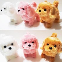 말티즈 움직이는 강아지 장난감 동물로봇 작동완구 애완동물 동물인형 어린이날선물 크리스마스선물, 화이트