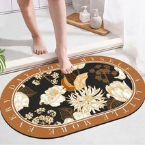 디자인러그 침실 단모 미니 꽃 무늬 화사한 세면대 욕실 문 바닥 매트 가정용 흡수 패드 40*60