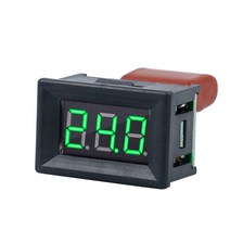 전기테스터기 AC 70-380V 0.36 인치 LED 디지털 전압계 볼트 계측기 2 선 빨간색 녹색 파란색 노란색 디스, 03 AC 70-380V green