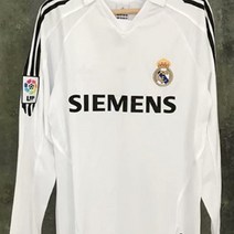 레알 마드리드 레트로 축구 유니폼 복고풍 유니크한 05-06 시즌 베컴 지단