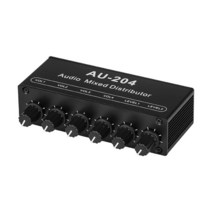 미니 앰프 AIYIMA 스테레오 헤드폰 믹서 분배기 헤드폰용 외부 파워 볼륨 독립 제어 DC519V 2 입력 4 출력, 2.Board with case