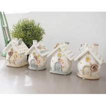 책상 선반장식 예쁜 도자기 led 하우스 집꾸미기 장식품 카페 집들이선물, 고양이