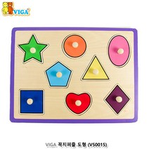 VIGA 도형 꼭지 퍼즐, 1개, 8피스