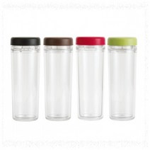국산 판촉물 인쇄 베이직 이중 마이보틀 텀블러 500ml 주문 트라이 물병 보틀병 제작 플라스틱보틀 투명보틀 마이보틀 트라이탄 텀블러 탄보틀, 블랙