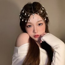 크리스탈 소품 리마인드 웨딩머리띠 만삭촬영 약혼 헤어 리본 티아라 화관 편한 구슬, 진주 이마줄