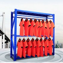 창고 의류 행거 세탁소 앵글 매장용 옷가게 대량 거치, 파란색150x60x2002레이어(레이어 제외)