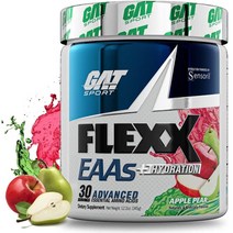 GAT 스포츠 EAA 필수 아미노산 보충제 블루 라즈베리 30서빙, 사과-배