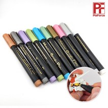 PF 메탈릭 마커펜 - 건담마커펜 골드 크롬 블루 프라모델 모형 건프라 도색 도료, M12 실버