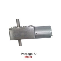 민코타DC 웜 기어드 모터 JGY-370 더블 샤프트 6-24V 역방향 자동 잠금 듀얼 출력 미니 감속기, 11 12V 18rpm_05 Package R