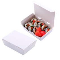 원터치 화이트 꼬마김밥 종이도시락, 1개입, 25개