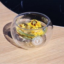 이중 내열 글라스컵 작은 유리잔 찻잔세트 4P, 단일구성 유리 찻잔 4P