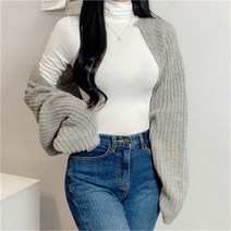 비위치 비위치 지금 계절에 딱 하찌 벌룬 볼레로 가디건 (9187142)