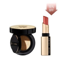 (백화점 정품) 바비브라운- 15%OFF 세럼 쿠션 + NEW 럭스 매트 립 세트, 라이트 + 트래픽 스토퍼