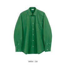 포플린 세미 오버핏 남자 레인 바스락 기본 셔츠