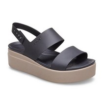 크록스 샌들 우먼 브루클린 로우 웨지 플립 206453-07H